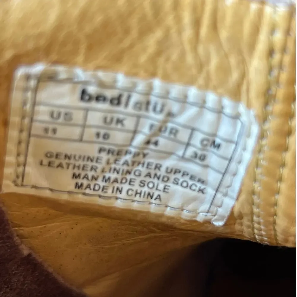 Bed Stu Men’s Tan Suede Harness Chelsea Boots Size US 11